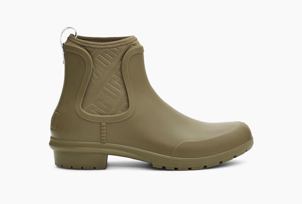 Ugg Rain Boot Womens - Ugg Chevonne Olive - 712PVMHXA